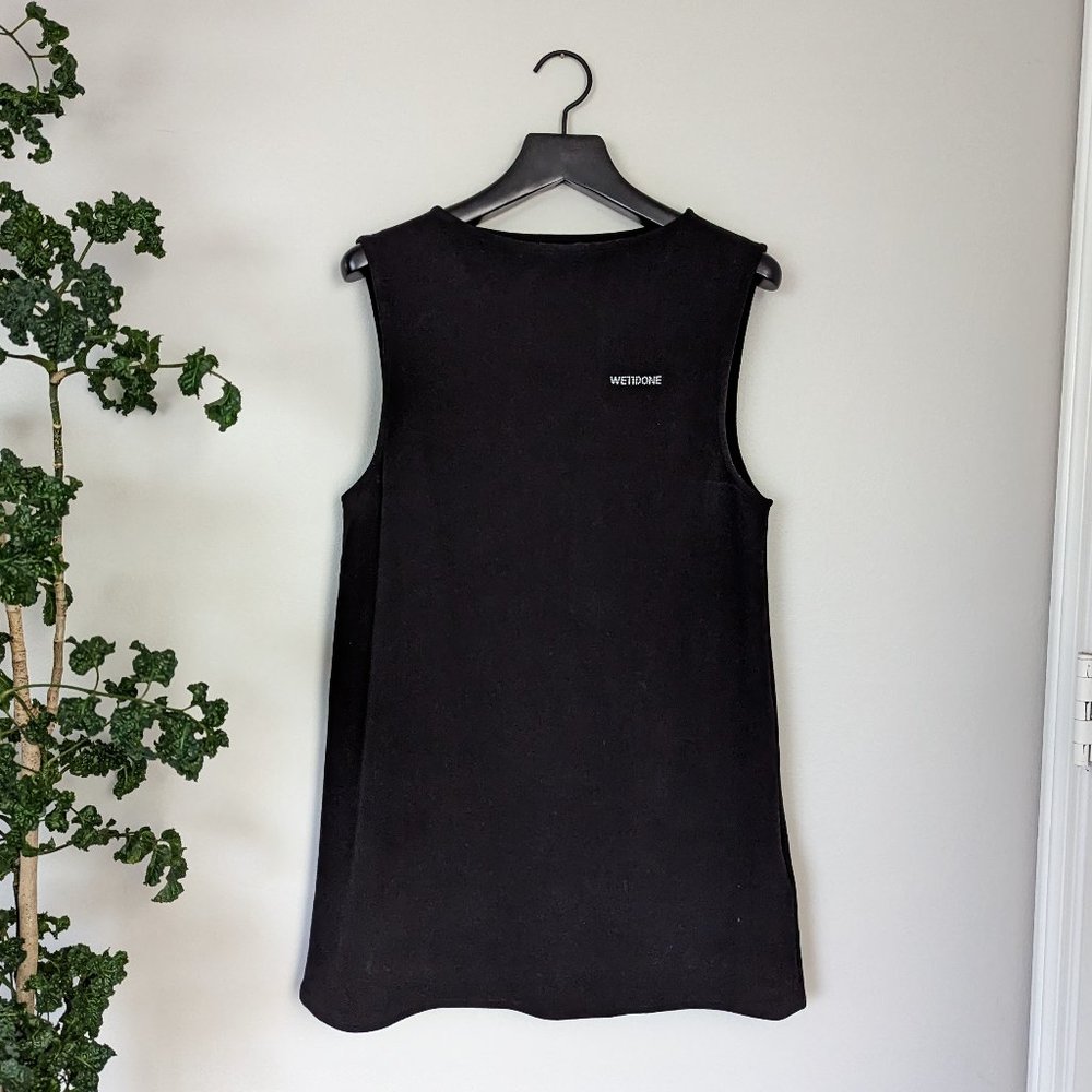 WE11DONE Big Logo Mini Dress - Black